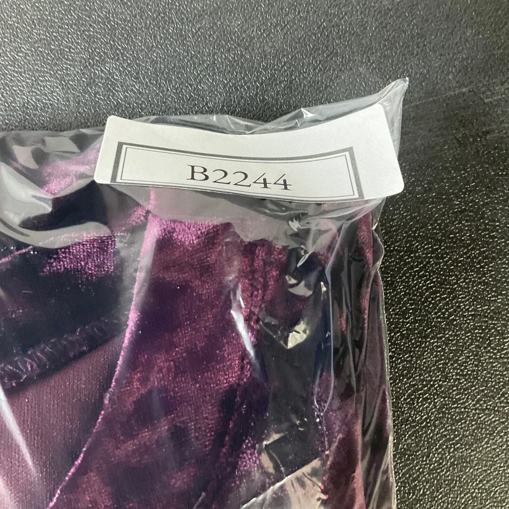 Bonnie Jean Dress Kids Girls 8 Purple Crushed Velvet Long Sleeve Holiday Party